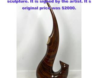 Lot 763 Bernard Katz large blown glass sculpture. It is signed by the artist. It s original price was $2000.