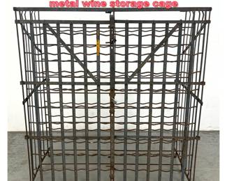Lot 1660 Vintage French Rigidex industrial metal wine storage cage