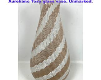Lot 749 Attributed to Dino Martens for Aureliano Toso glass vase. Unmarked.