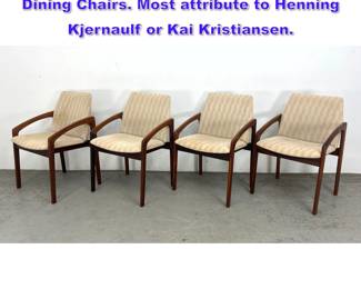 Lot 613 Set 4 Danish Modern Rosewood Dining Chairs. Most attribute to Henning Kjernaulf or Kai Kristiansen.