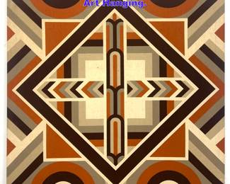 Lot 979 Gloria Eriksen Printed Fabric Wall Art Hanging.