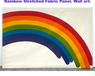 Lot 977 1970s Vintage Hiroshi Awatsuji Rainbow Stretched Fabric Panel. Wall art.