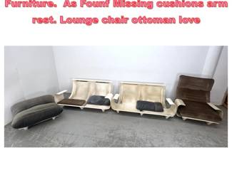 Lot 1745 Michel Ducaroy Living room Furniture. As Founf Missing cushions arm rest. Lounge chair ottoman love