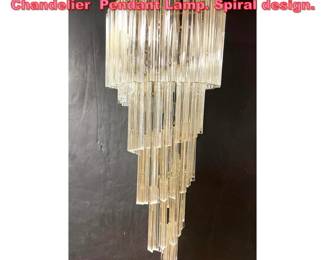 Lot 1629 Multi Tiered VeniniCamer Chandelier Pendant Lamp. Spiral design. 