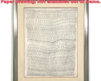 Lot 1228 Marco Raugei Attributed Ink on Paper Drawing. Not examined out of frame. 