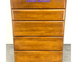 Lot 1067 Heywood Wakefield 5 Drawer Tall Chest Dresser