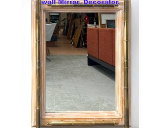 Lot 997 Hart Associates Brass and wood wall Mirror. Decorator.