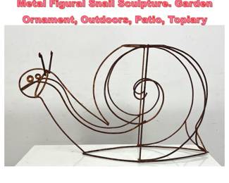 Lot 1662 Stylish Calderesque Welded Metal Figural Snail Sculpture. Garden Ornament, Outdoors, Patio, Topiary 