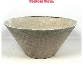 Lot 1679 WILLY GUHL Planter. Tapered Conical form. 