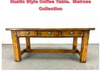 Lot 1385 Guy Chaddock Co., Los Angeles Rustic Style Coffee Table. Melrose Collection 