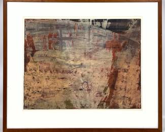 Lot 647 Pollock 88 Mixed Media Painting Art.