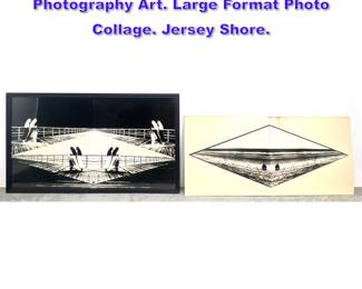 Lot 1100 2pcs Herman Waldman Photography Art. Large Format Photo Collage. Jersey Shore.