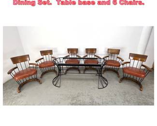 Lot 1734 Richard McCarthy Selrite Style Dining Set. Table base and 6 Chairs. 