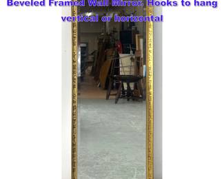 Lot 1071 LaBarge Asian Inspired Gold Beveled Framed Wall Mirror. Hooks to hang vertical or horizontal