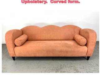 Lot 1743 Art Deco Style Plush velvet Upholstery. Curved form. 