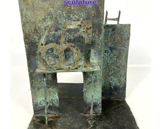 Lot 869 Dennis Leon Modernist Bronze sculpture.