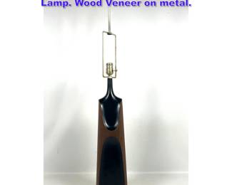Lot 1064 Laurel Mid Century Modern Table Lamp. Wood Veneer on metal.
