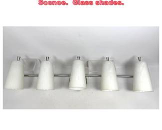 Lot 1624 Vintage Lightolier 5 Shade Wall Sconce. Glass shades. 