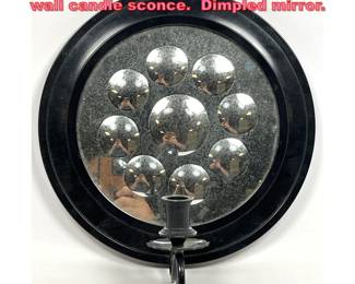Lot 1274 Collection 99 Fornasetti styel wall candle sconce. Dimpled mirror.