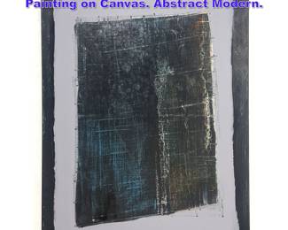 Lot 935 Large DENNIS SAKELSON Scratch Painting on Canvas. Abstract Modern.