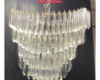 Lot 1625 Camer Glass style Tiered chandelier. 