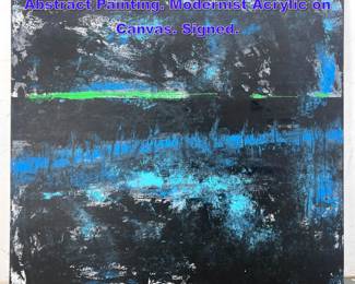 Lot 973 DENNIS SAKELSON Original Abstract Painting. Modernist Acrylic on Canvas. Signed.