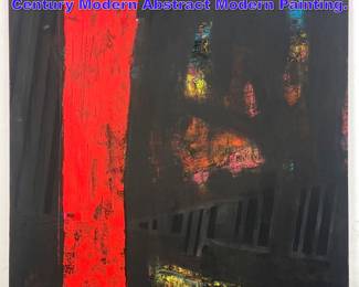 Lot 940 Large DENNIS SAKELSON Mid Century Modern Abstract Modern Painting.