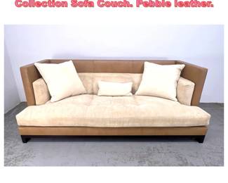 Lot 1753 Large Troscan Furniture Collection Sofa Couch. Pebble leather. 