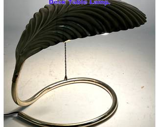 Lot 811 Tommaso Barbi Style Leaf Form Desk Table Lamp.