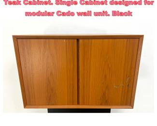 Lot 1335 POUL CADOVIUS Danish Modern Teak Cabinet. Single Cabinet designed for modular Cado wall unit. Black 