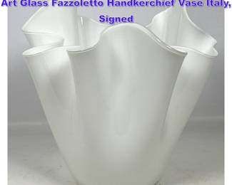 Lot 713 Large Fulvio Bianconi Venini Italian Art Glass Fazzoletto Handkerchief Vase Italy, Signed