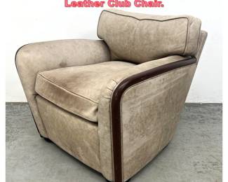 Lot 1614 Brickel Associates Art Deco Style Leather Club Chair. 