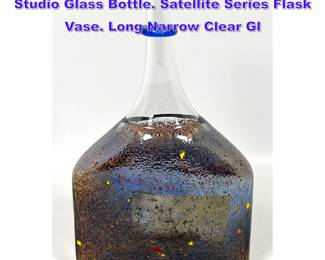 Lot 757 BERTIL VALLIEN for KOSTA BODA Studio Glass Bottle. Satellite Series Flask Vase. Long Narrow Clear Gl