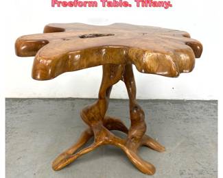 Lot 1472 Root 52 Studio Gallery Natural Freeform Table. Tiffany. 