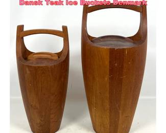 Lot 1249 2 Danish Modern Jens Quistgaard Dansk Teak Ice Buckets Denmark