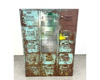 Lot 1654 Vintage Industrial Work Lockers. 