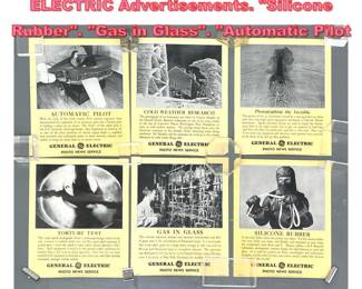 Lot 1392 Collection 6 GE GENERAL ELECTRIC Advertisements. Silicone Rubber. Gas in Glass. Automatic Pilot