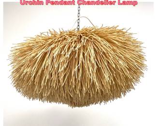 Lot 1617 Very Large Bamboo Rattan Sea Urchin Pendant Chandelier Lamp
