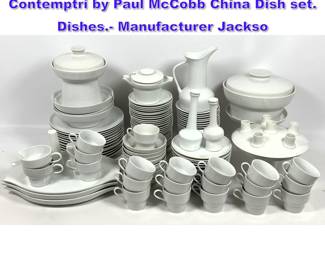 Lot 638 125pc Jackson Internationale Contemptri by Paul McCobb China Dish set. Dishes. Manufacturer Jackso