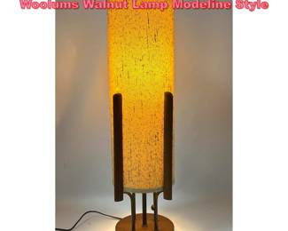 Lot 1398 60s Vintage Mid Century V.H. Woolums Walnut Lamp Modeline Style