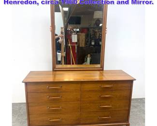 Lot 1043 EightDrawer Walnut Dresser by Henredon, circa 1960 Collection and Mirror.
