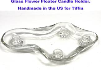 Lot 632 Pipsan SaarinenSwanson Sculptural Glass Flower Floater Candle Holder. Handmade in the US for Tiffin