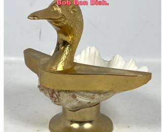 Lot 1480 Decorative Brass and Real Shell Bob Bon Dish. 
