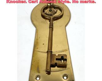 Lot 1432 MCM Brass Keyhole Door Knocker. Carl Aubock style. No marks.