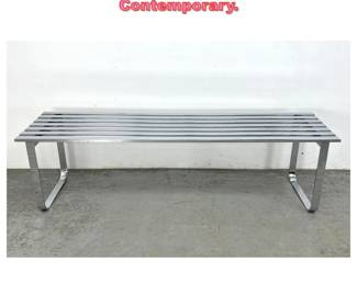 Lot 1412 Chrome Chrome Slate Bench. Contemporary. 