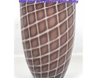 Lot 738 Italian Archimede Seguso Losanghe Murano Art Glass Vase Italy