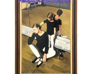 Lot 1115 D. Sheppard Ballerina Portrait Painting on Canvas board. .