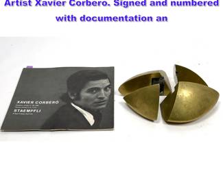 Lot 861 4 Piece Bronze Sculpture by Spanish Artist Xavier Corbero. Signed and numbered with documentation an