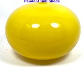Lot 1044 Vintage Yellow Blown Glass Pendant Ball Shade