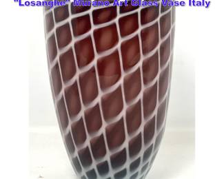 Lot 743 Italian Archimede Seguso Losanghe Murano Art Glass Vase Italy
